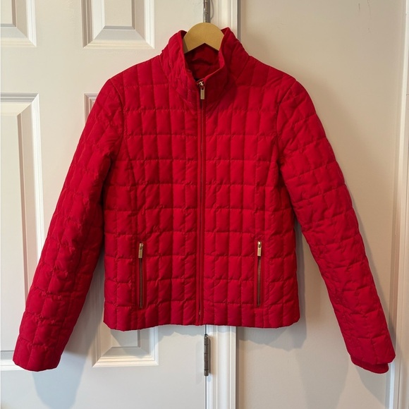 J. Crew Red Quilted Jacket - Picture 5 of 13